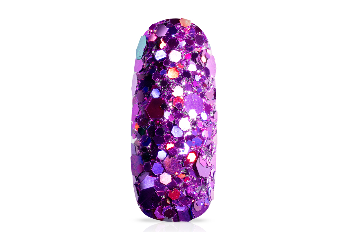 Jolifin Hexagon Glittermix - hologram purple