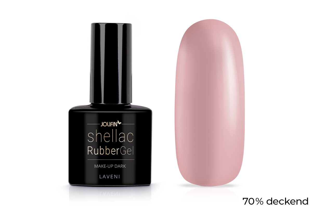 Jolifin LAVENI Shellac RubberGel - make-up dark 10ml