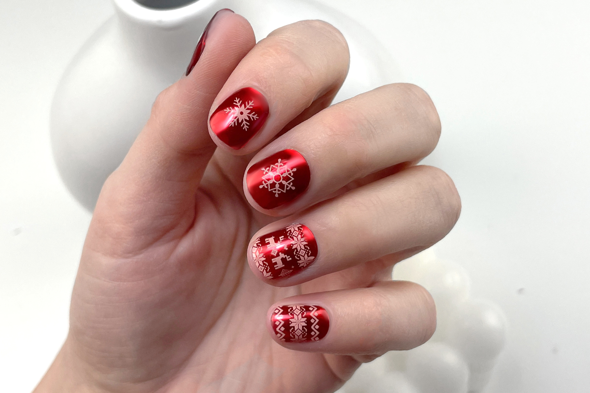Jolifin LAVENI UV Gel-Wraps - christmas red