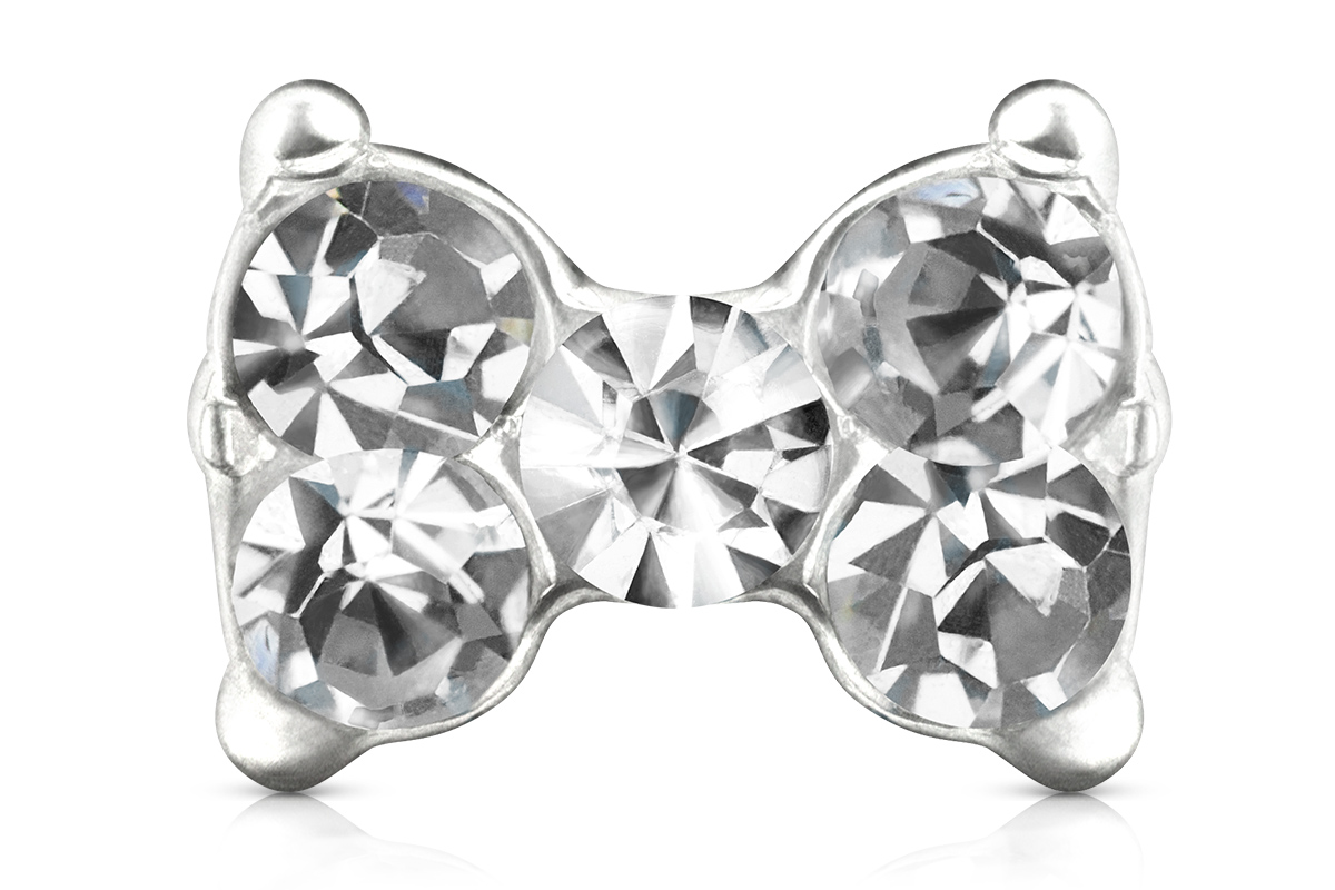 Jolifin Overlay Schleife mini silber