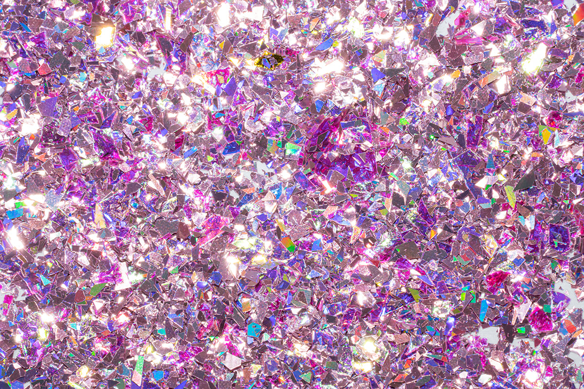 Jolifin Micro Foil Flakes - purple rose hologramm