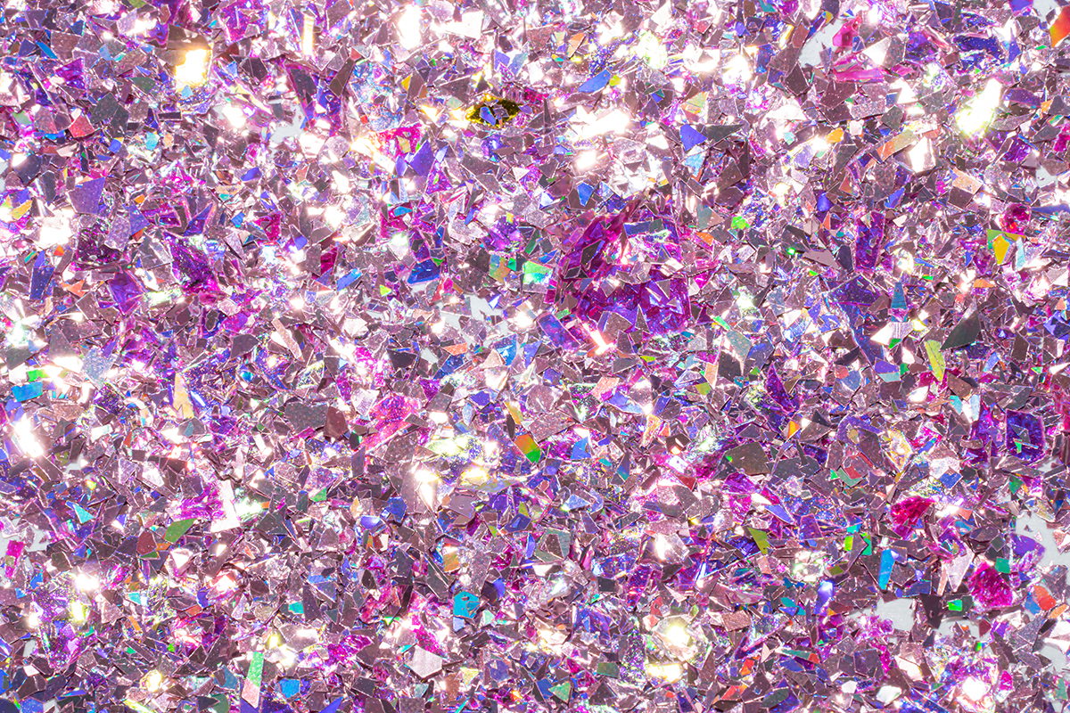 Jolifin Micro Foil Flakes - purple rose hologramm