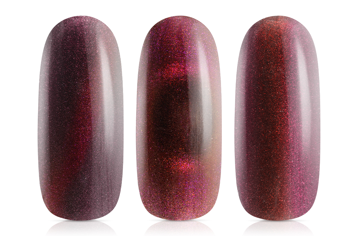 Jolifin LAVENI 3in1 Shellac - Cat-Eye 9D mystic raspberry 10ml