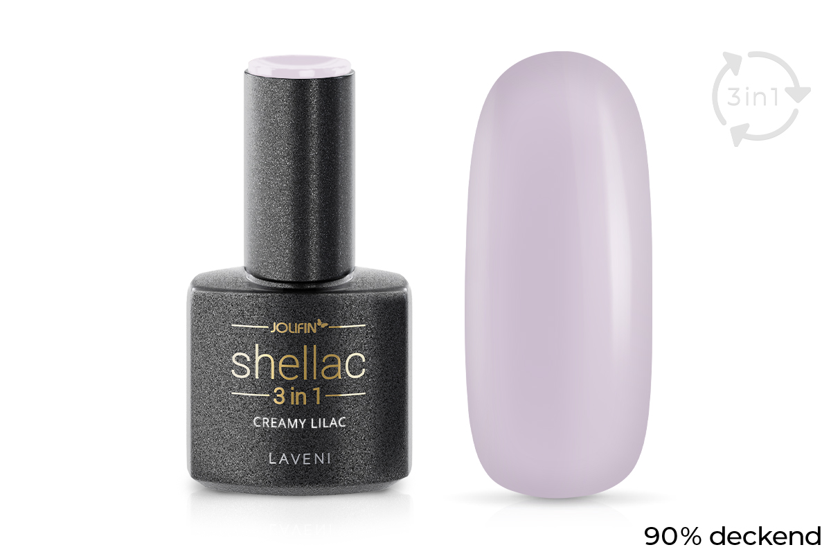 Jolifin LAVENI 3in1 Shellac - creamy lilac 10ml
