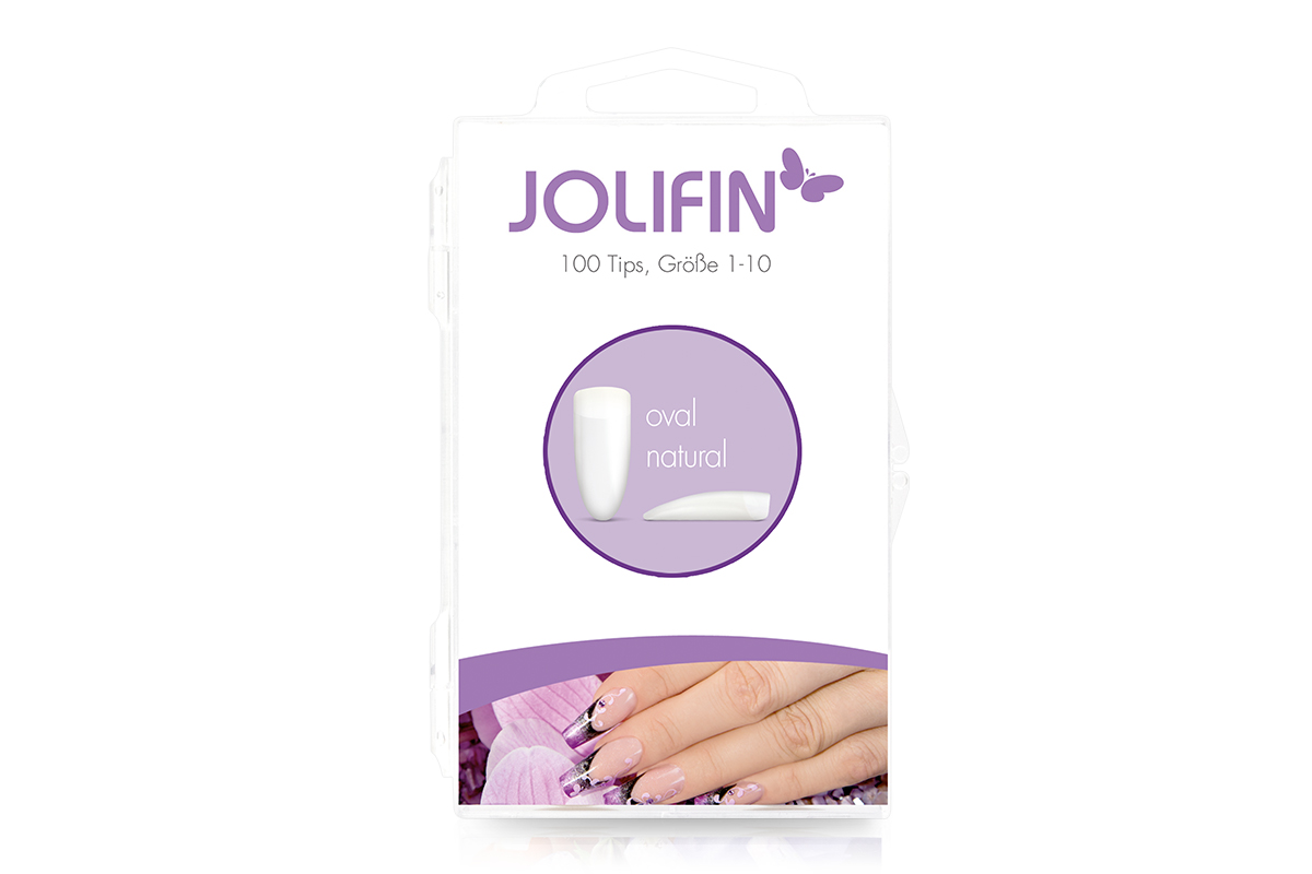 Jolifin 100er Tipbox oval - natur