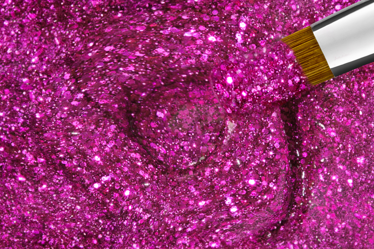 Jolifin LAVENI Farbgel - fuchsia Glitter 5ml