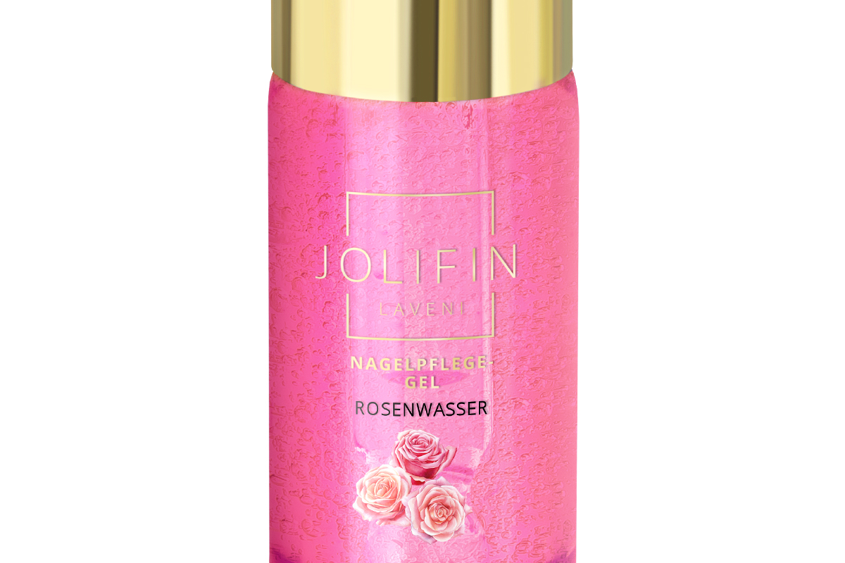 Jolifin LAVENI Nagelpflege-Gel - Rosenwasser & Panthenol 10ml