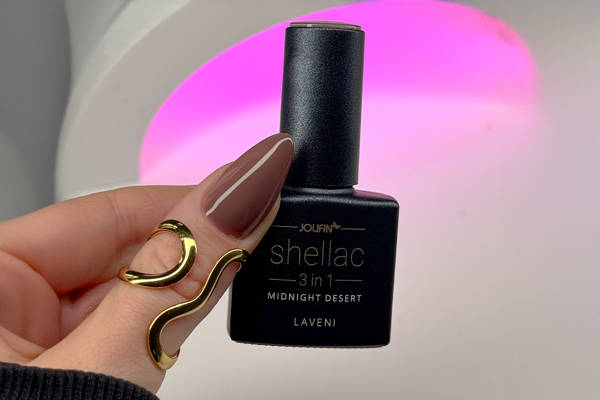 Jolifin LAVENI 3in1 Shellac - midnight desert 10ml