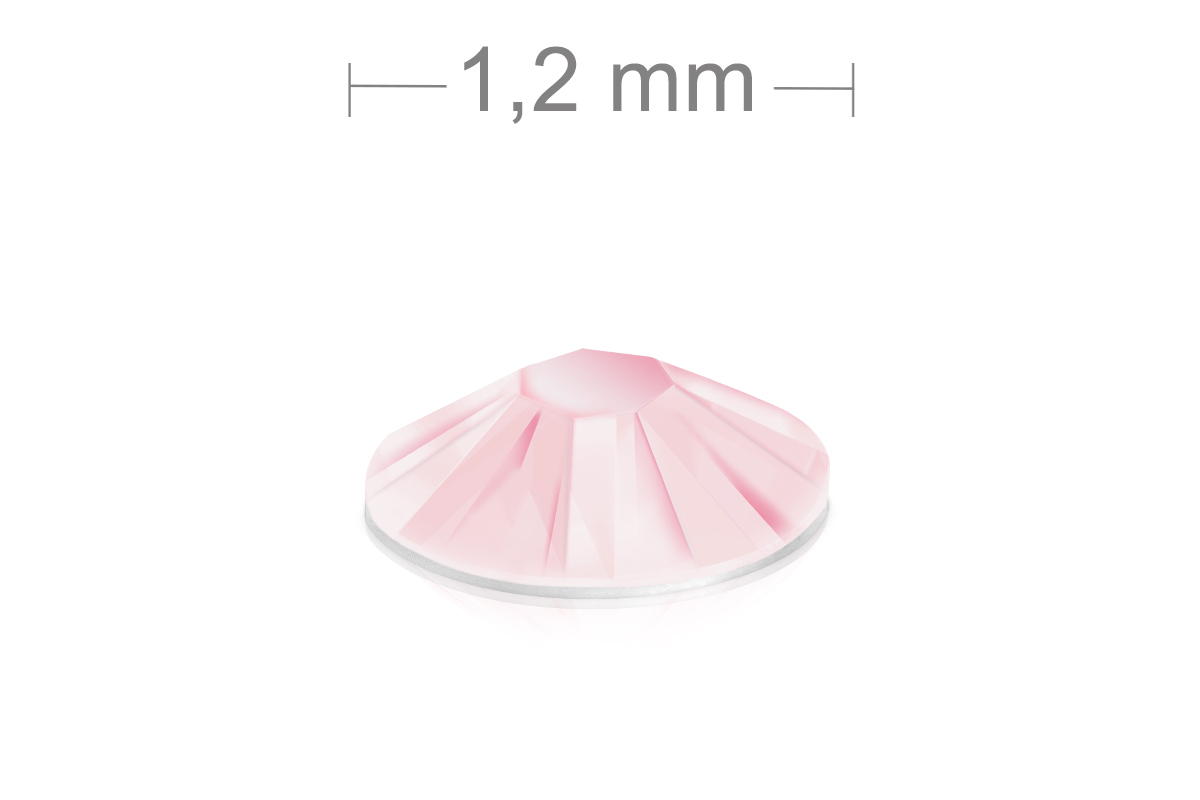 Jolifin LAVENI Strasssteine 480 Stück - rosé 1,2mm