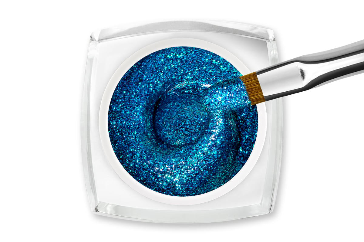 Jolifin LAVENI Farbgel - sparkle chrome blue 5ml