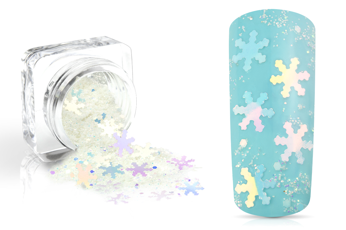 Jolifin Snowflake Glitter - icy white