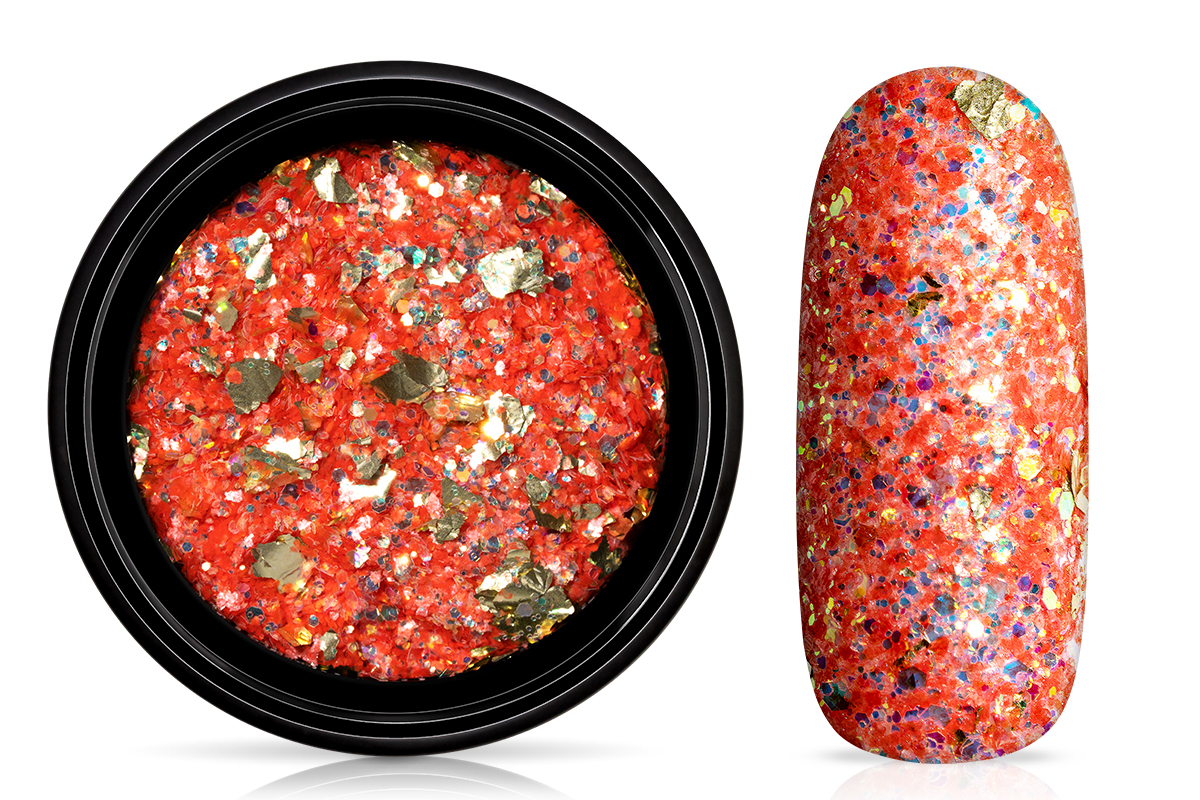 Jolifin LAVENI Foil Flakes Glitter - gold & peach