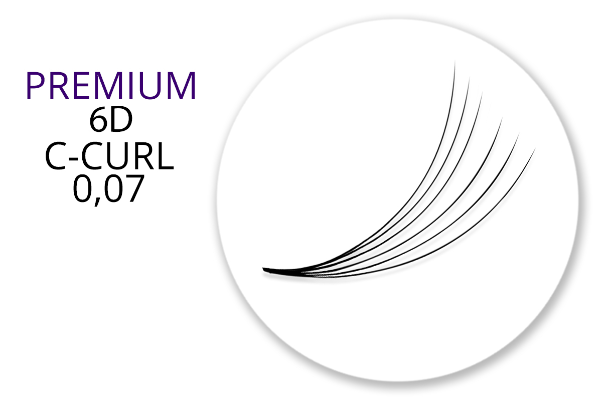 Premium MixBox - 6D Wimpernfächer C-Curl 0,07
