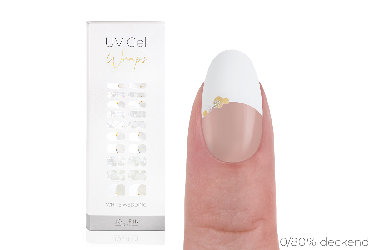 Jolifin LAVENI UV Gel-Wraps - white wedding