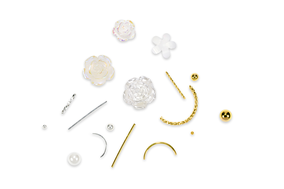 Jolifin LAVENI Perlen-Display - Pearls & Flowers