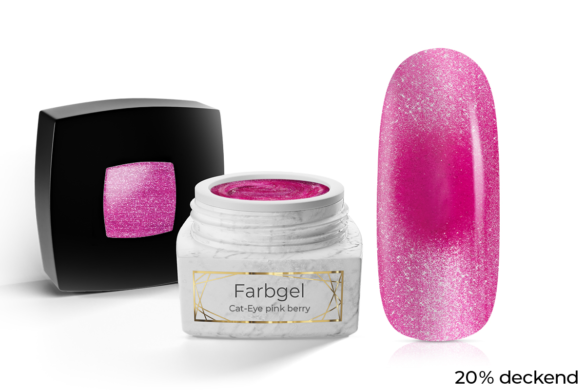 Jolifin LAVENI PRO Farbgel - Cat-Eye pink berry 5ml