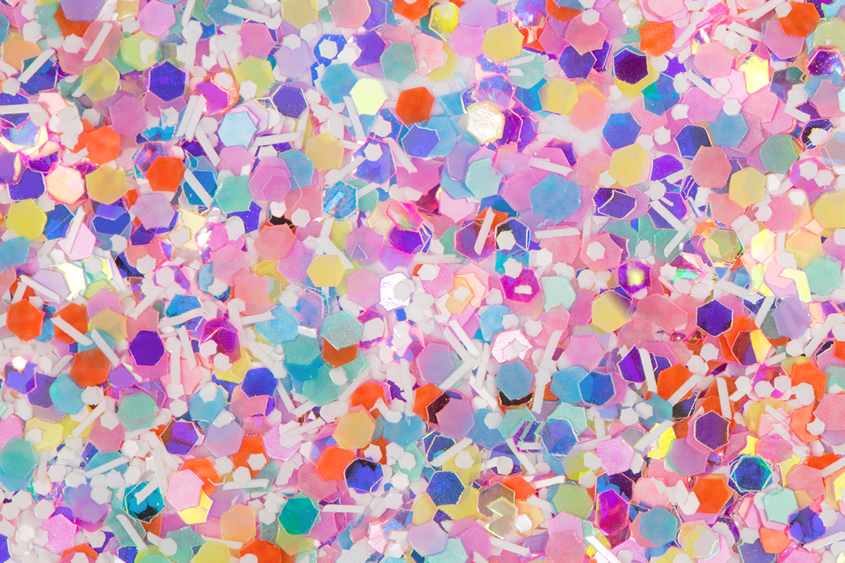 Jolifin Confetti Glitter - pastell-mix