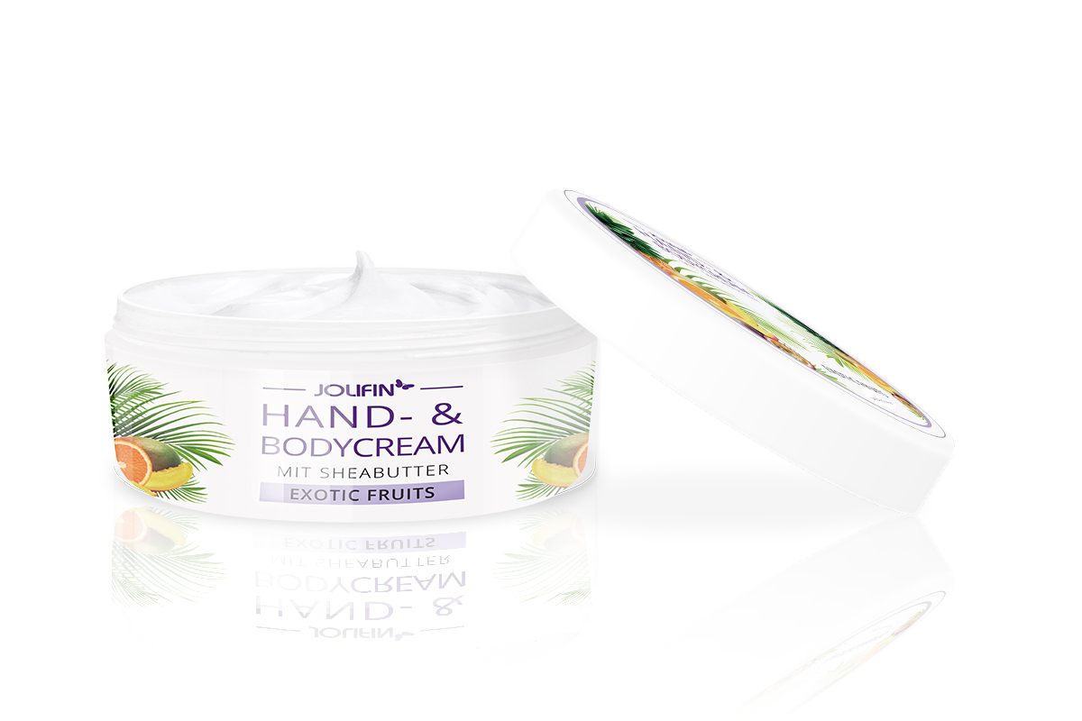 Jolifin Hand- & Bodycream mit Sheabutter - exotic fruits 300ml