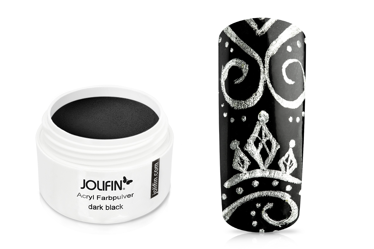 Jolifin Acryl Farbpulver - dark Black 5g