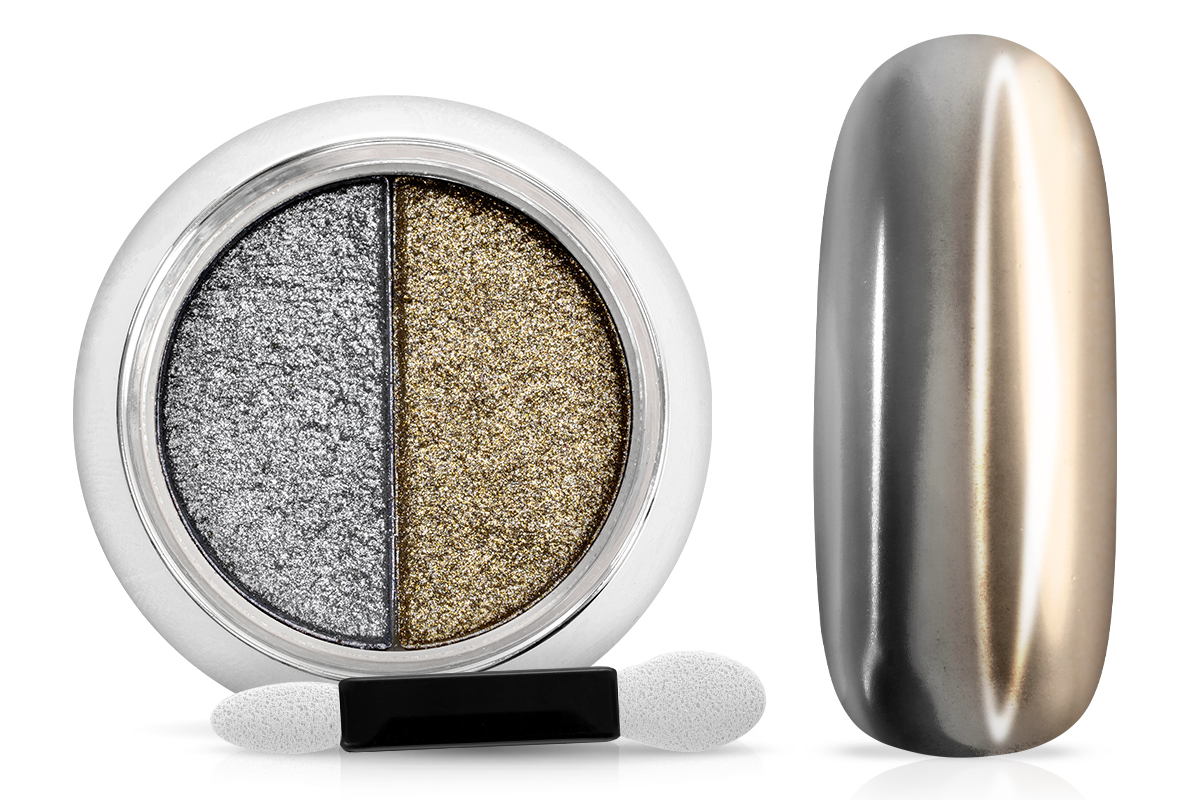 Jolifin Mirror-Chrome Compact Pigment - silver & bronce