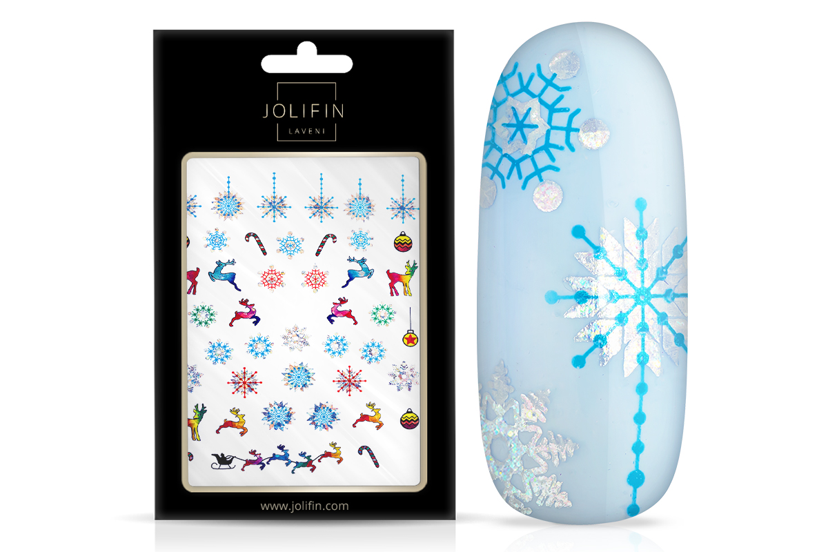 Jolifin LAVENI XL Sticker - hologram christmas No. 2