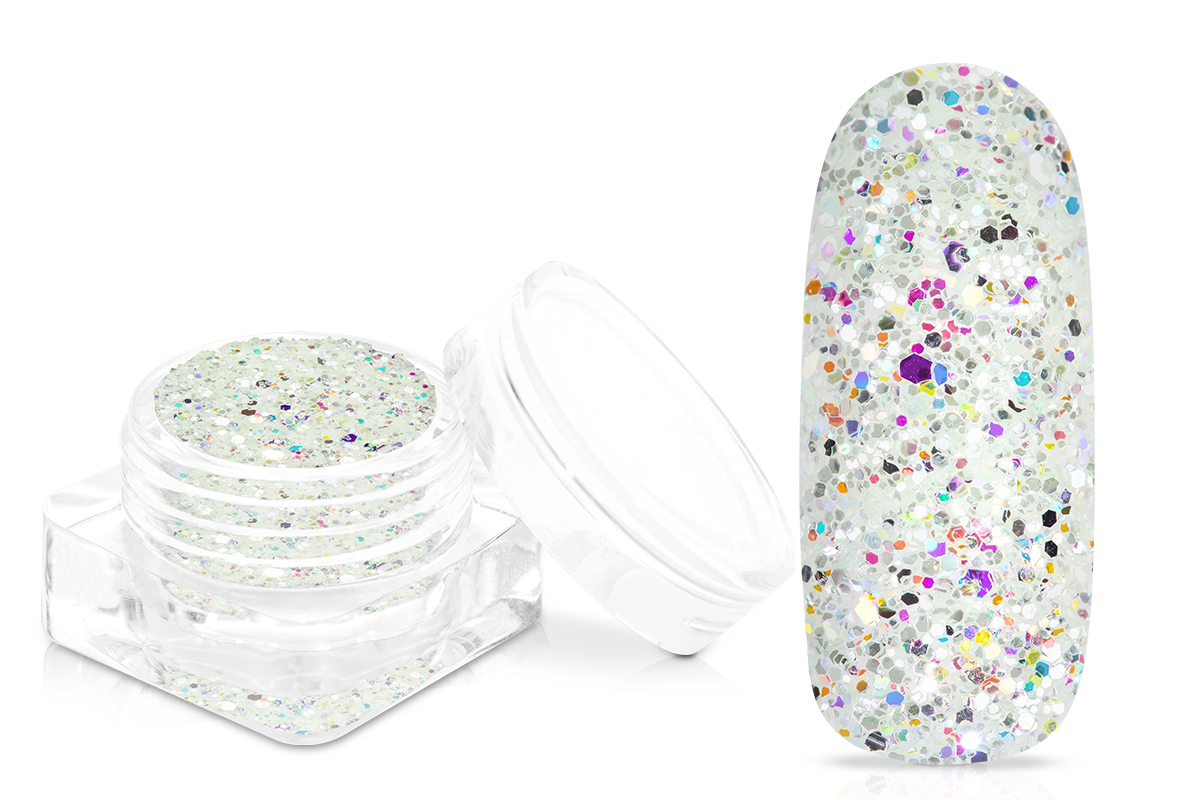 Jolifin Glitterpowder Silvermix - fresh mint