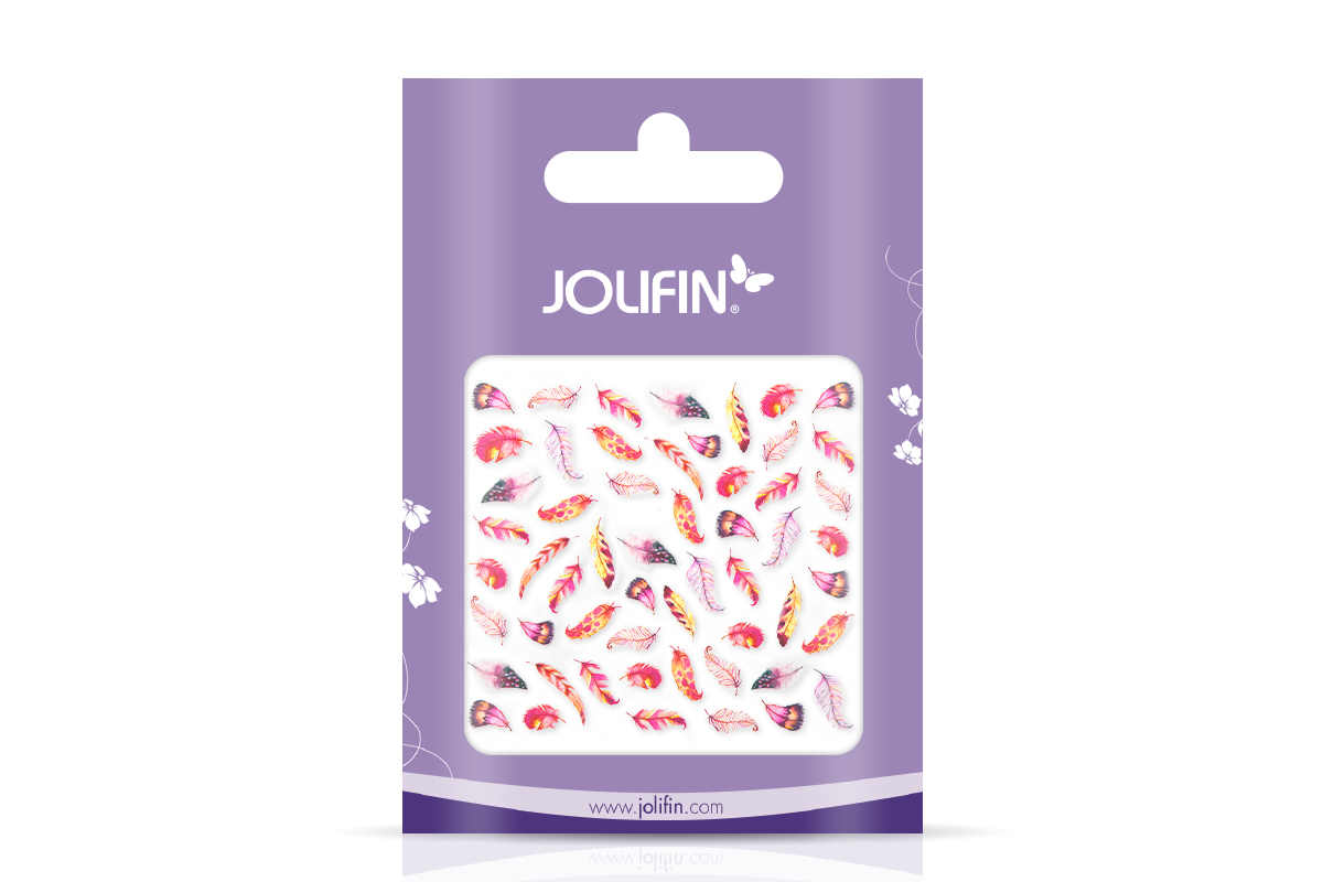 Jolifin Nailart Tattoo Aquarell Federn coral