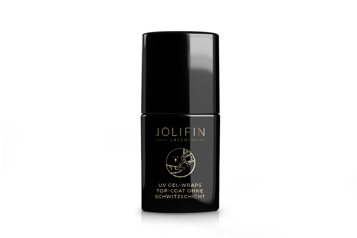Jolifin LAVENI UV Gel-Wraps - Top-Coat ohne Schwitzschicht 11ml