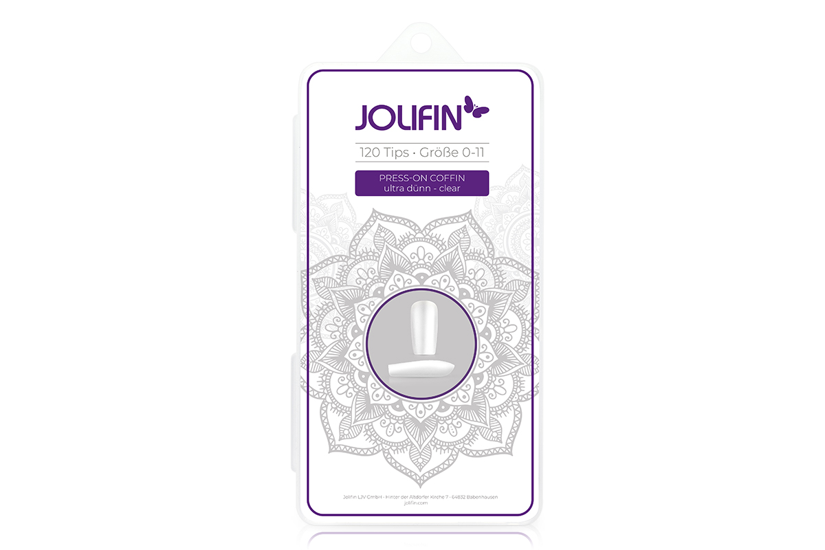 Jolifin 120er Tipbox Press-On Coffin - ultra dünn