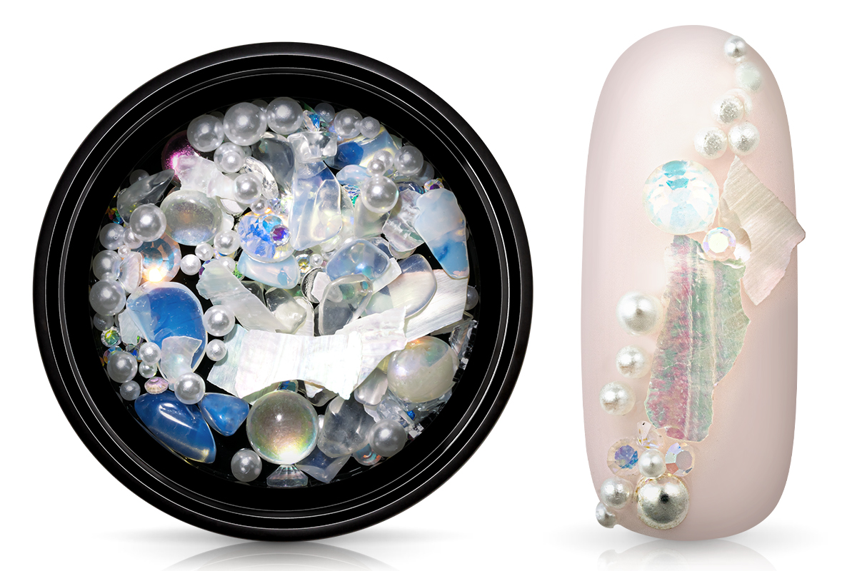 Jolifin LAVENI Luxury Nail-Art Mix - Perlmutt white