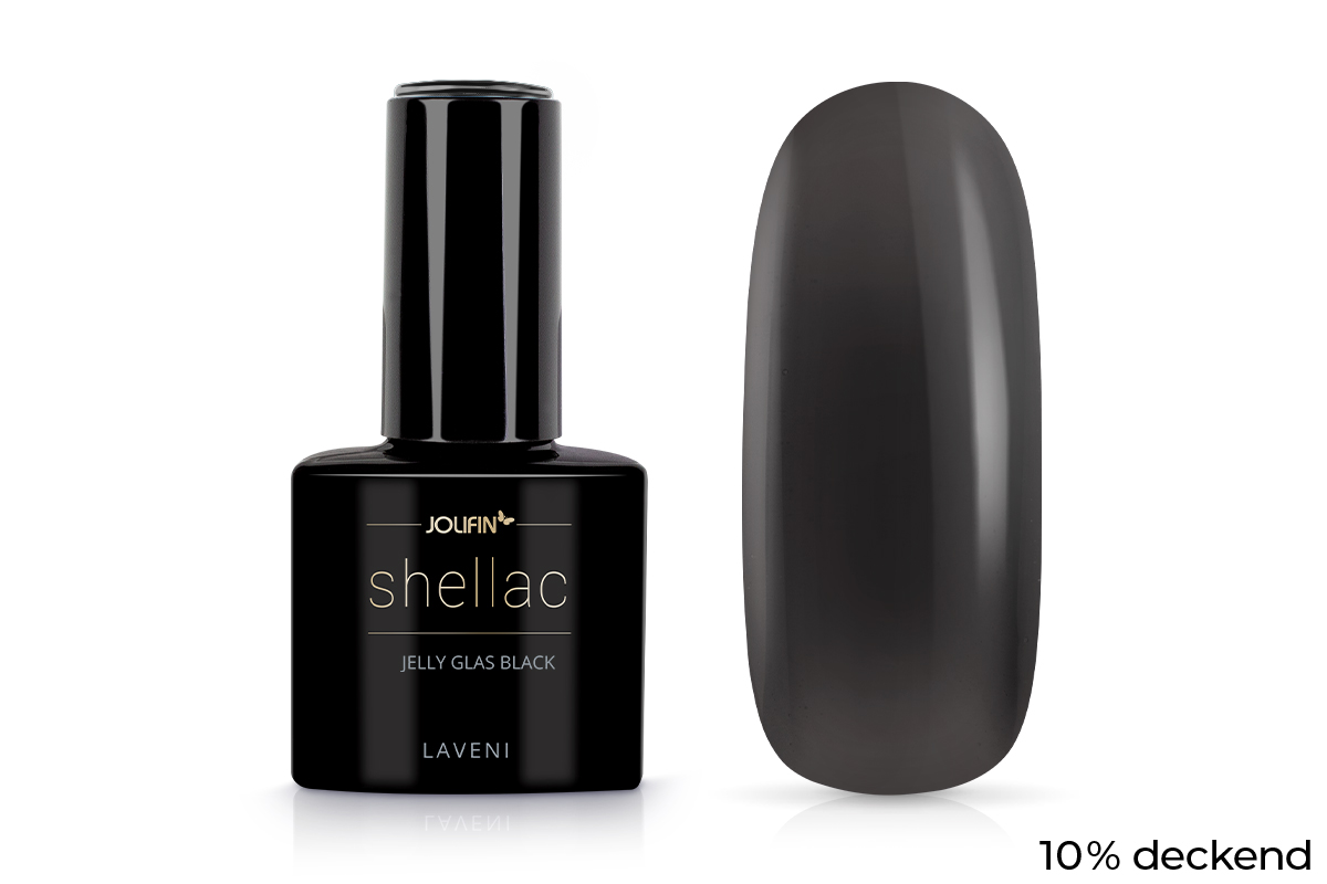 Jolifin LAVENI Shellac - Jelly Glass black 10ml