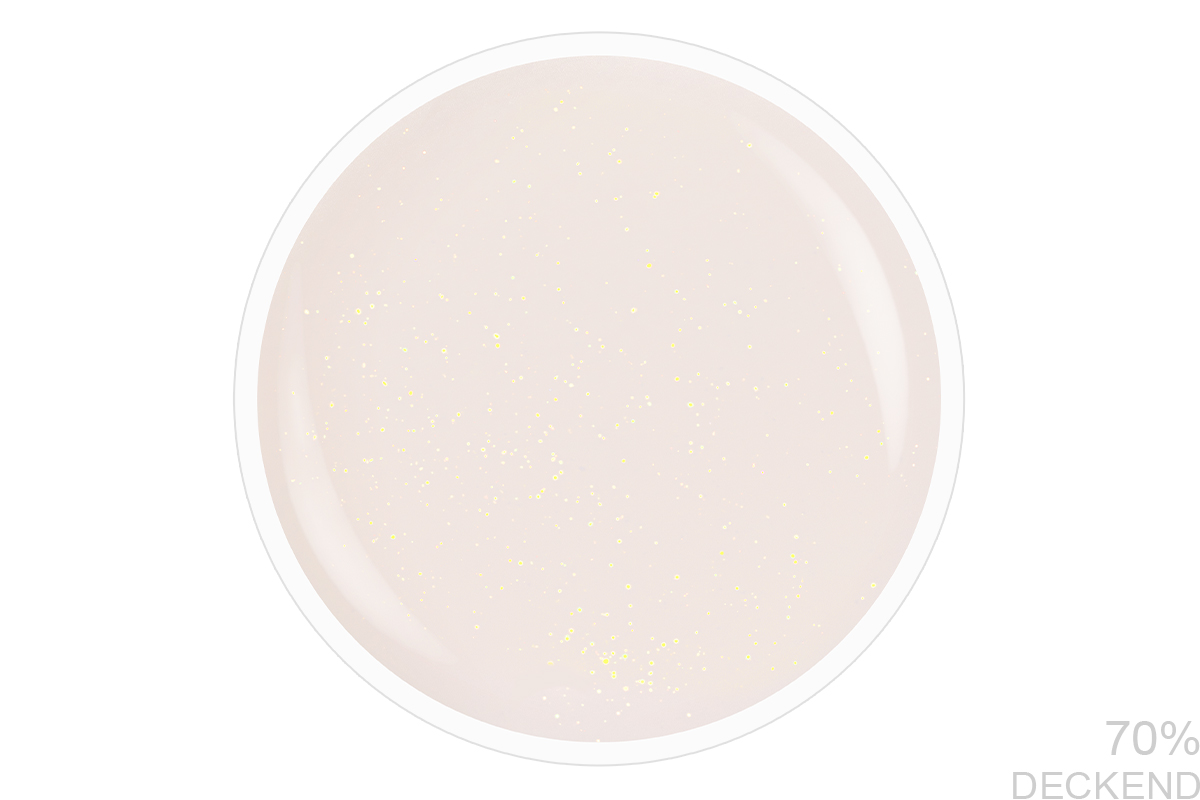 Jolifin LAVENI Shellac - milky white gold Glimmer 10ml