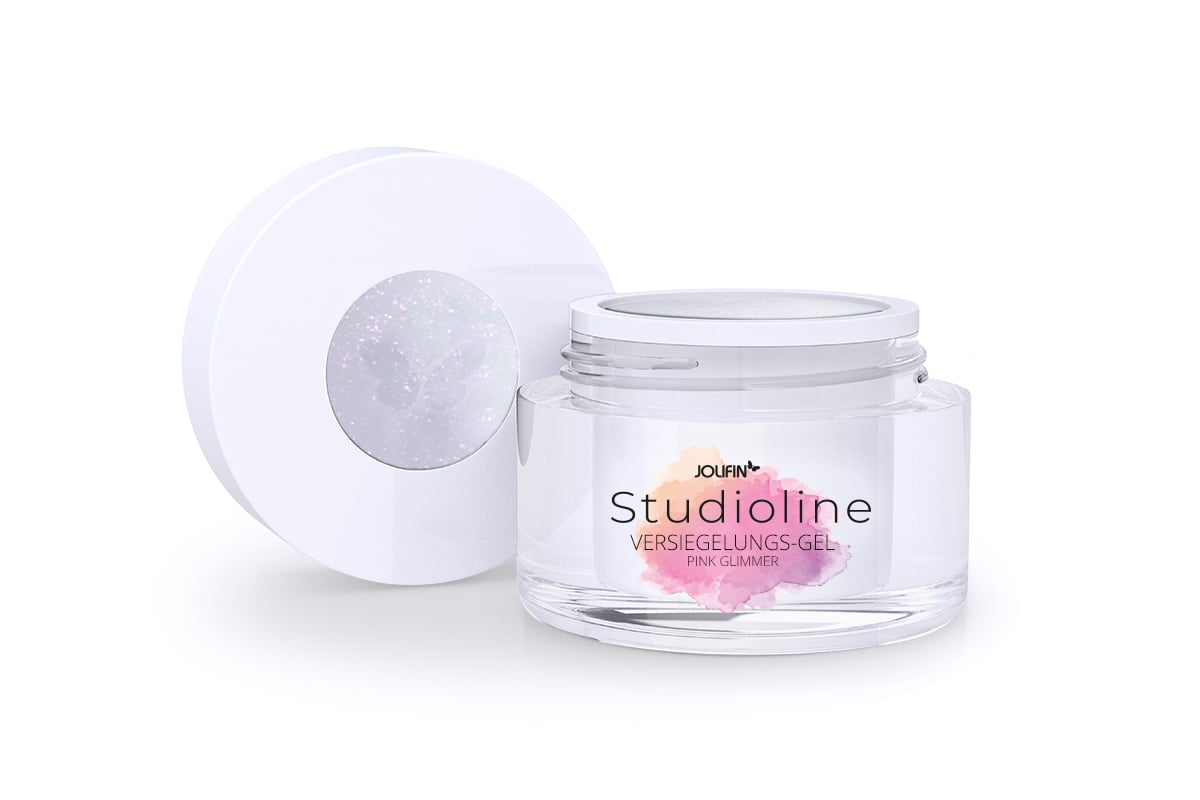 Jolifin Studioline - Versiegelungs-Gel pink Glimmer 5ml