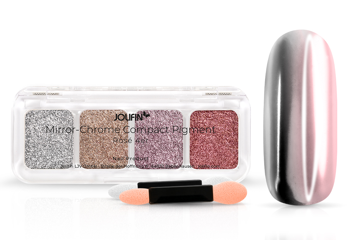 Jolifin Mirror-Chrome Compact Pigment - Rosé 4er