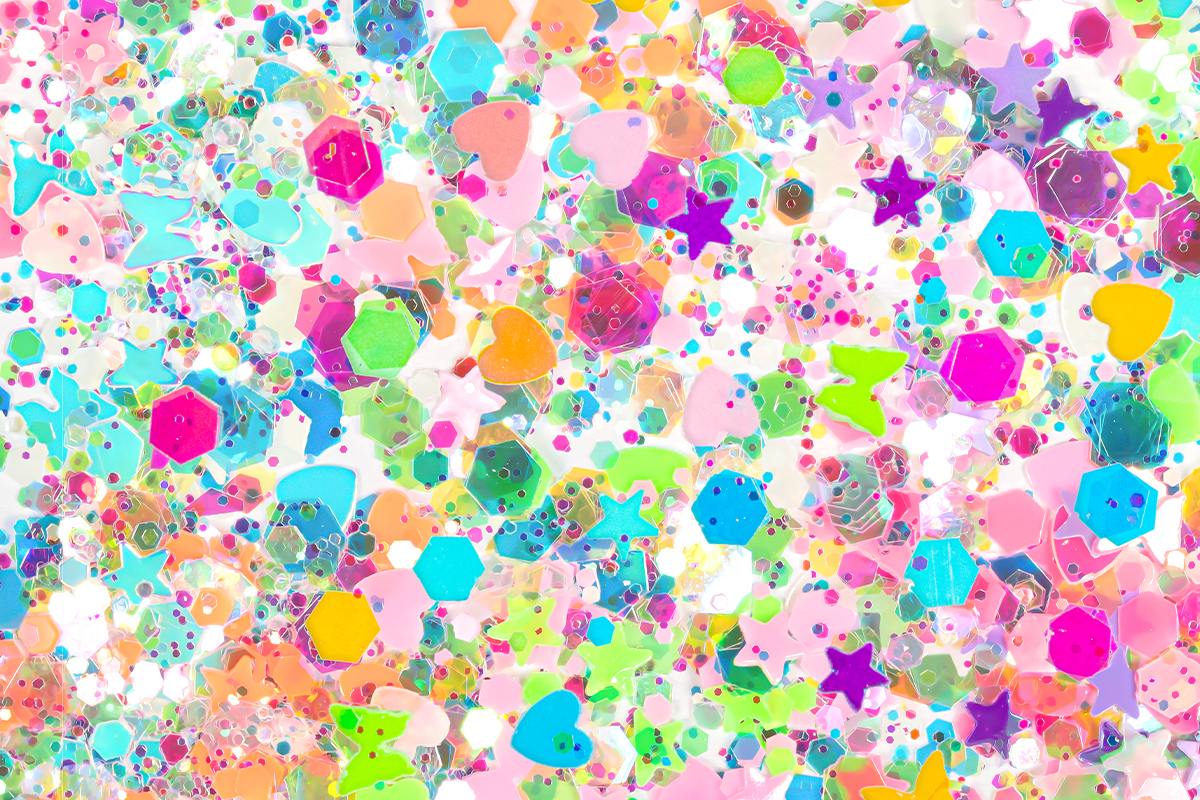Jolifin XL Display - Neon & Pastel Glitter
