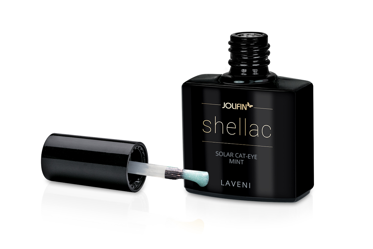 Jolifin LAVENI Shellac - Solar Cat-Eye mint 10ml