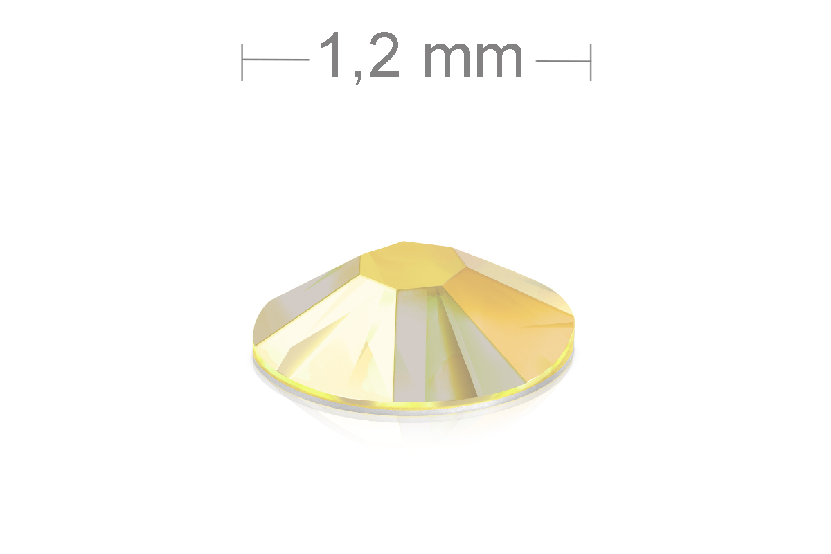 Jolifin LAVENI Strasssteine 150 Stück - champagne irisierend 1,2mm