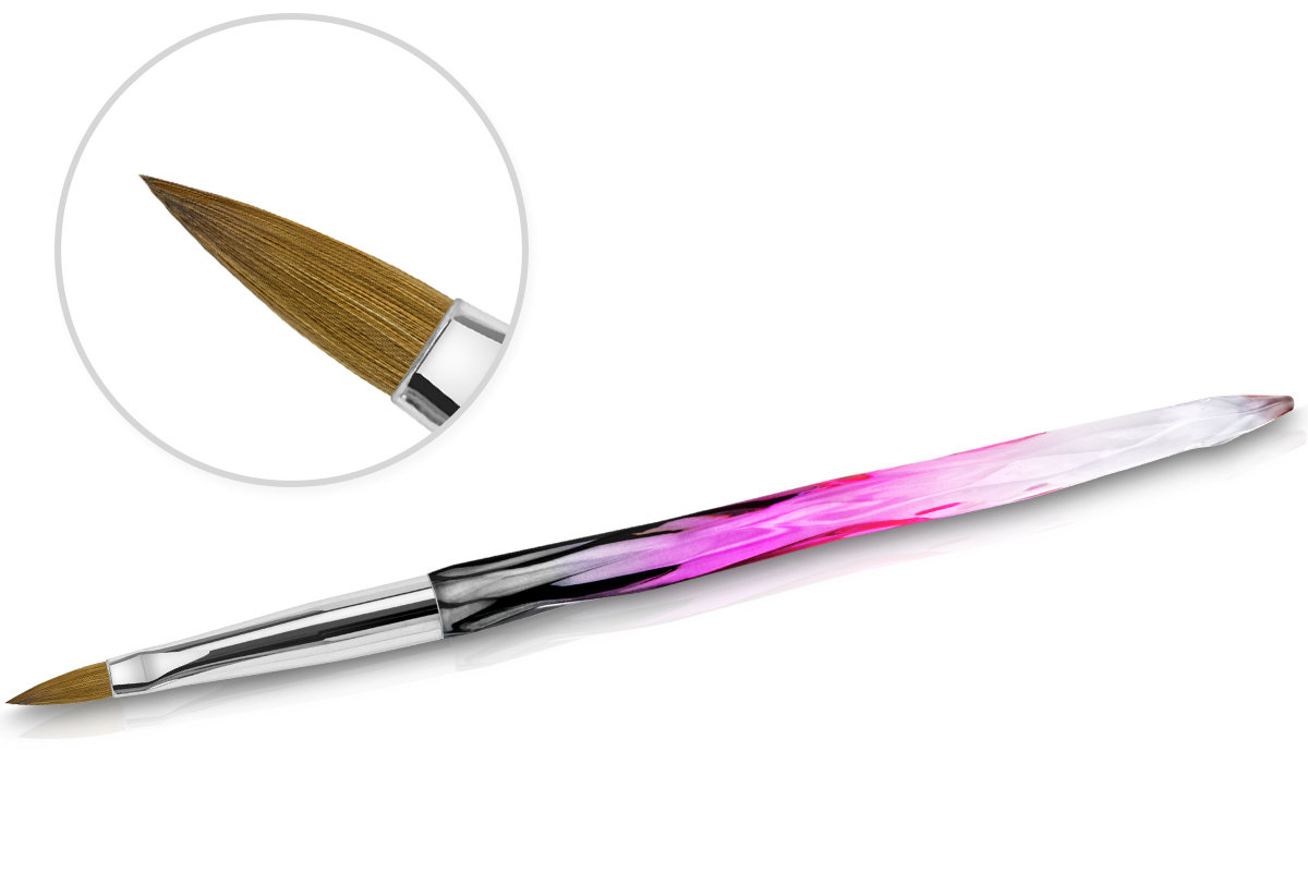 Jolifin Crystal Pink Acryl-Pinsel - Gr. 8