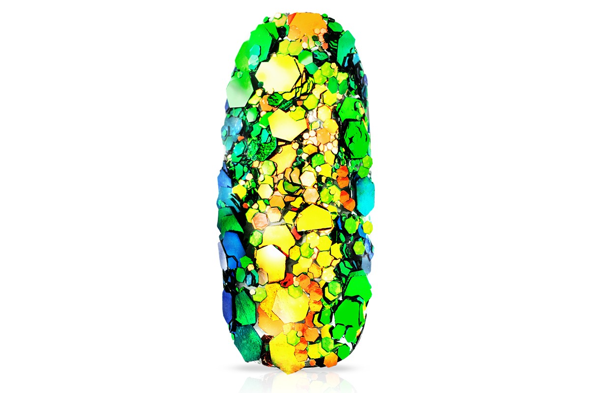 Jolifin LAVENI Chameleon Glittermix - jungle green