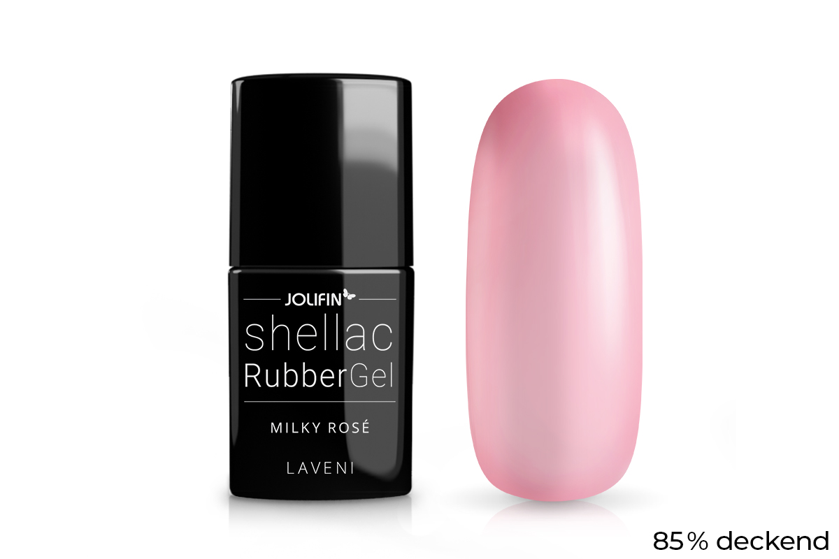 Jolifin LAVENI Shellac RubberGel - milky rosé 11ml