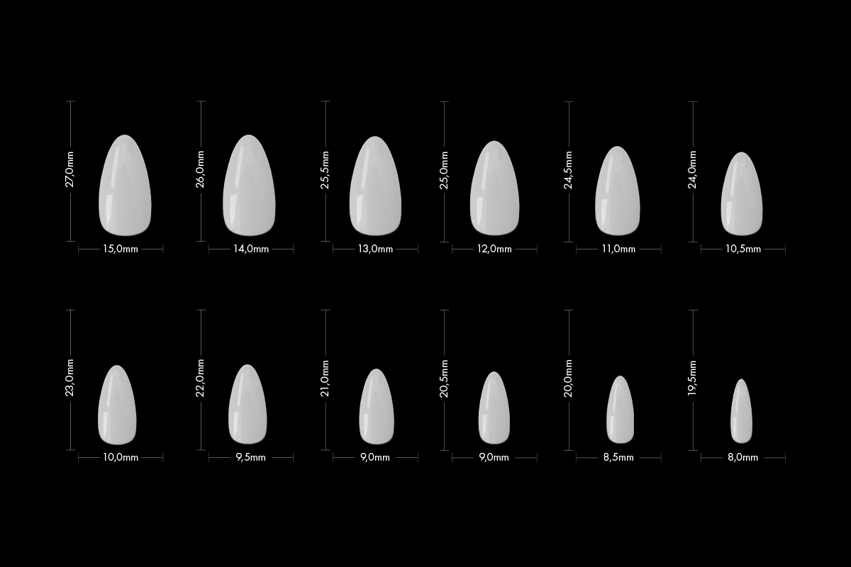 Jolifin 120er Tipbox Press-On ovale Mandel milky white