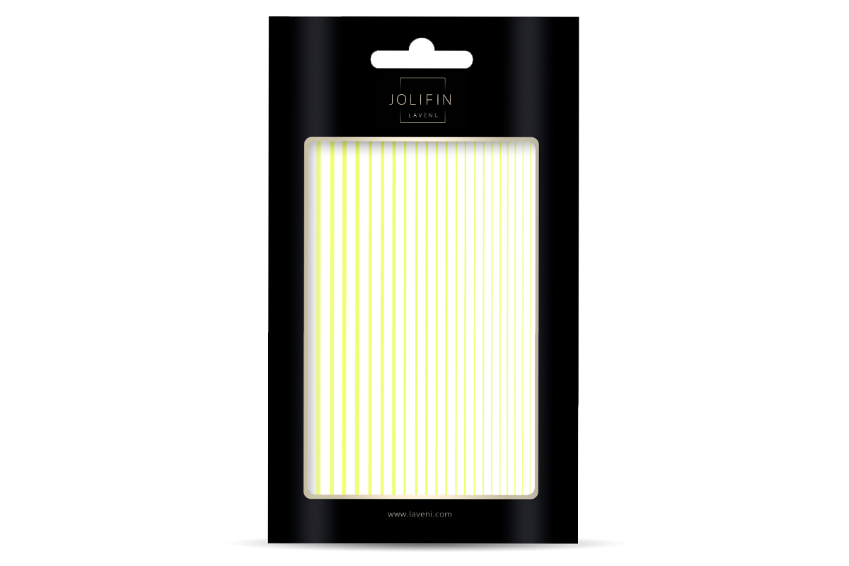 Jolifin LAVENI XL Sticker - Stripes neon-yellow