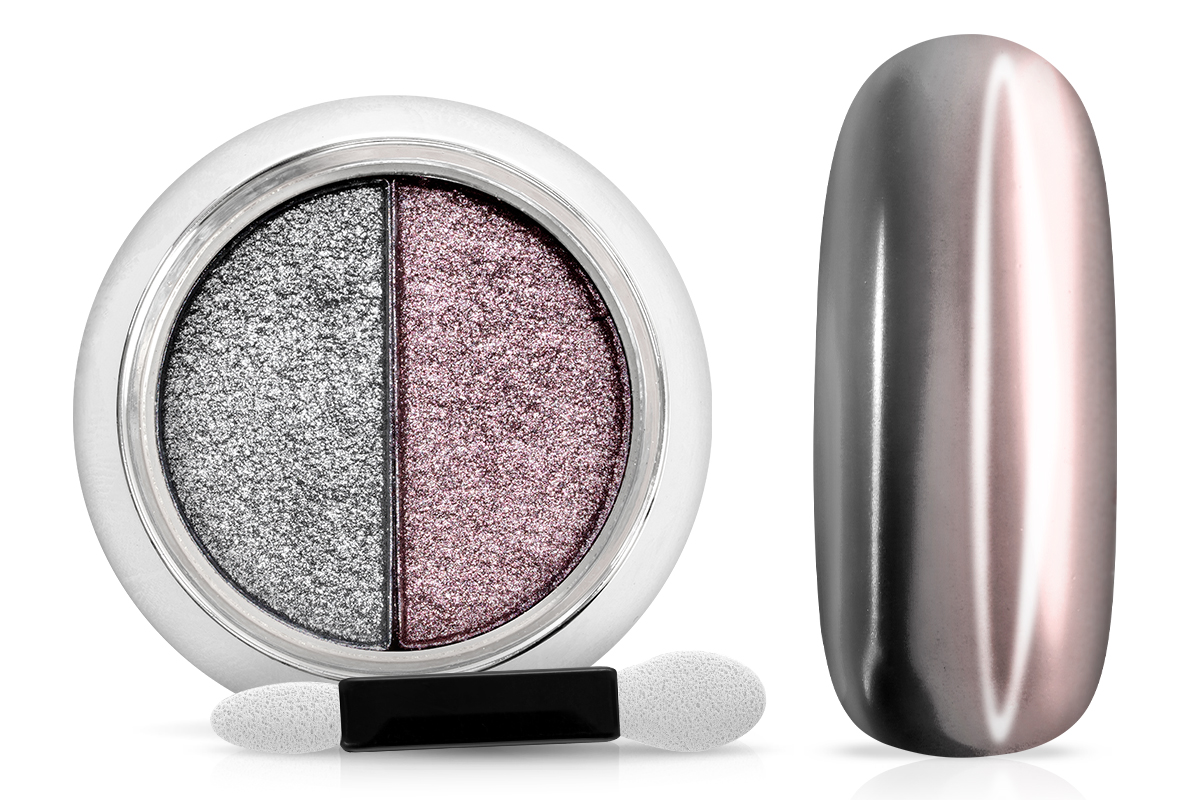 Jolifin Mirror-Chrome Compact Pigment - silver & rosé