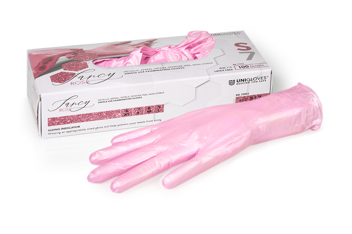 Nitrilhandschuhe Rosé Pearly Gr. S