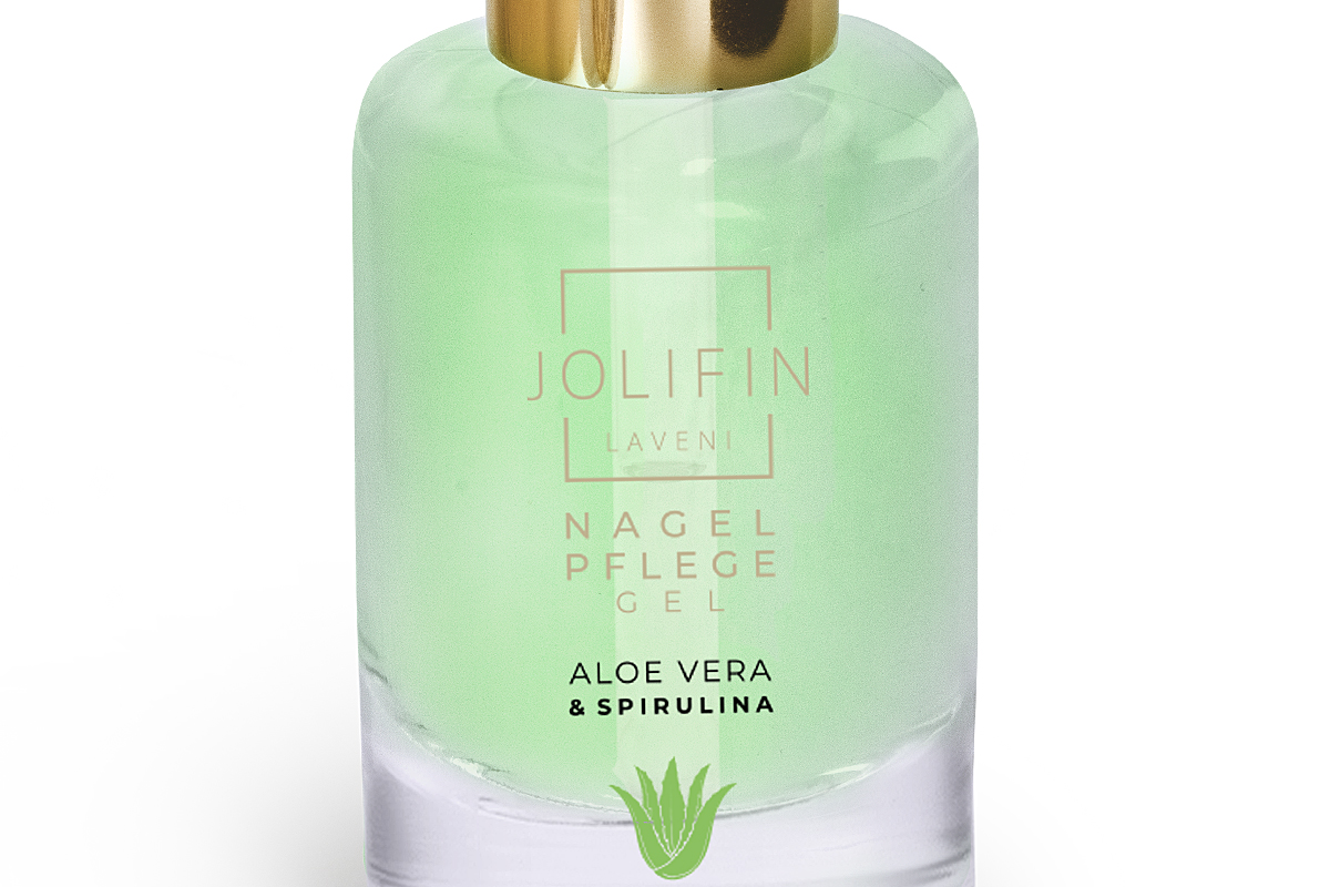 Jolifin LAVENI Nail Care Gel - Aloe Vera & Spirulina 10ml 
