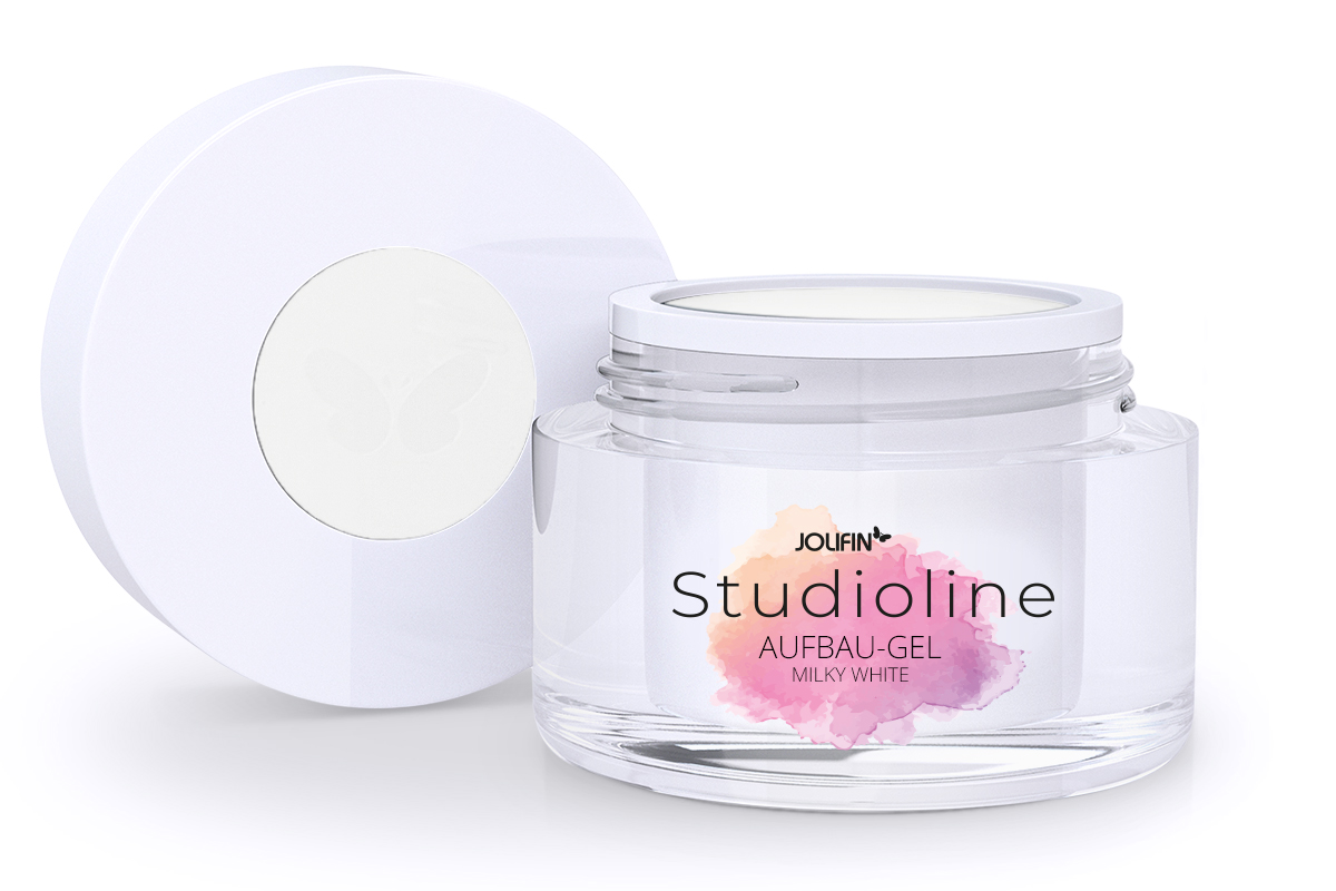 Jolifin Studioline - Aufbau-Gel milky-white 30ml