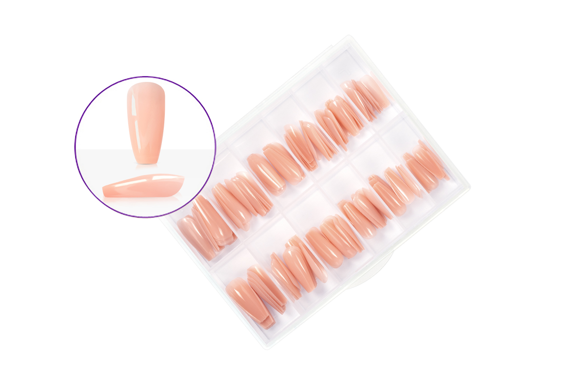 Jolifin 120er Tipbox Press-On Coffin - medium extra strong milky make-up