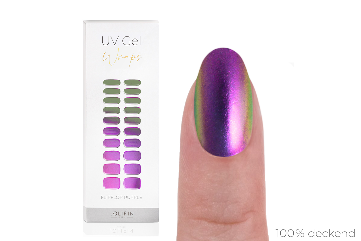 Jolifin LAVENI UV Gel-Wraps - FlipFlop purple