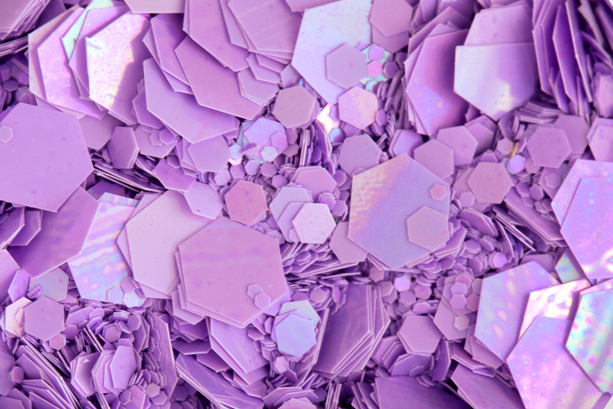 Jolifin Hexagon Glitter Matt - Aurora purple