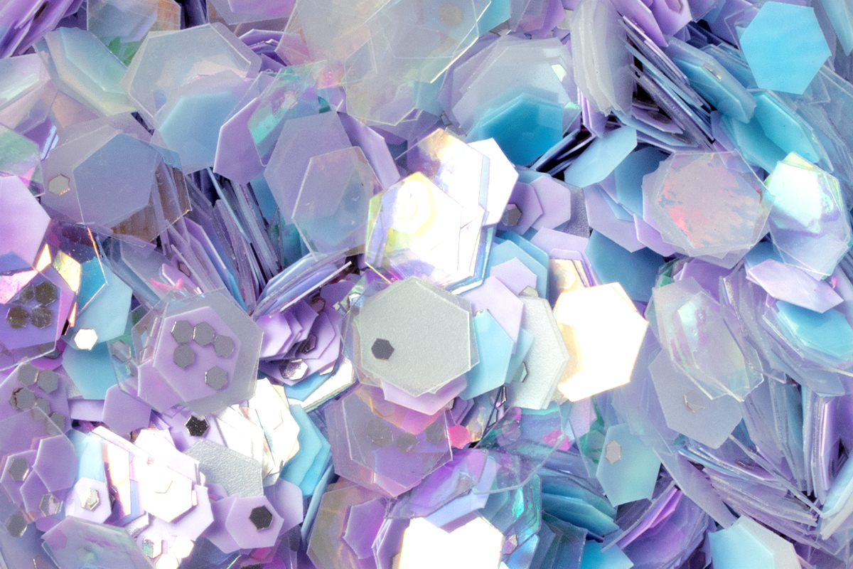 Jolifin Hexagon Glittermix - pastel dream